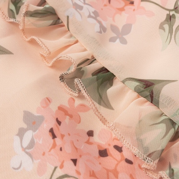 NEW Floral Boho Romper Crop Top Shorts Set Dress - Picture 8 of 8